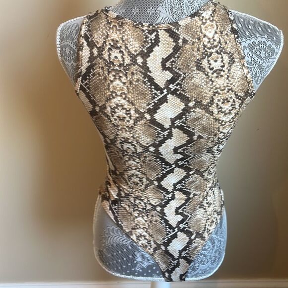 Bold Diva Cutout Snake Bodysuit Sz Small - Picture 8 of 10
